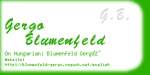 gergo blumenfeld business card